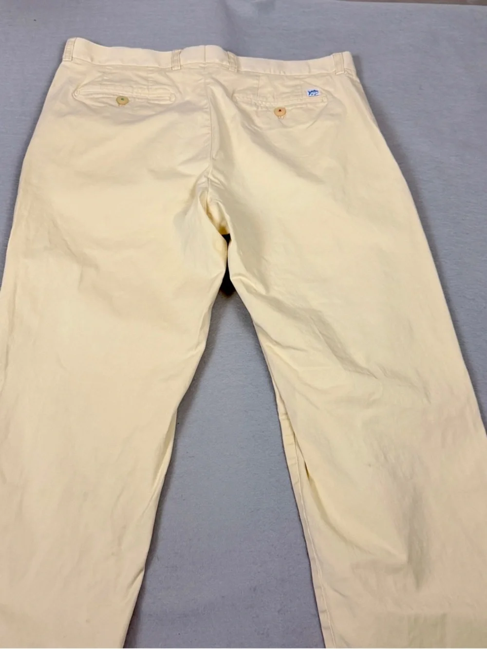 Men's Southern Tide Chino Pants in Light Yellow Straight Fit
